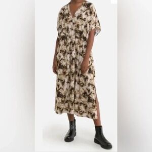 Samsoe & Samsoe Andina Tie Dye Dress in Camo Clay M - Pockets